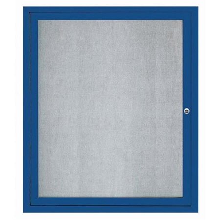 AARCO Aarco Products ODCC3630RIB 1-Door Illuminated Outdoor Enclosed Bulletin Board - Blue ODCC3630RIB